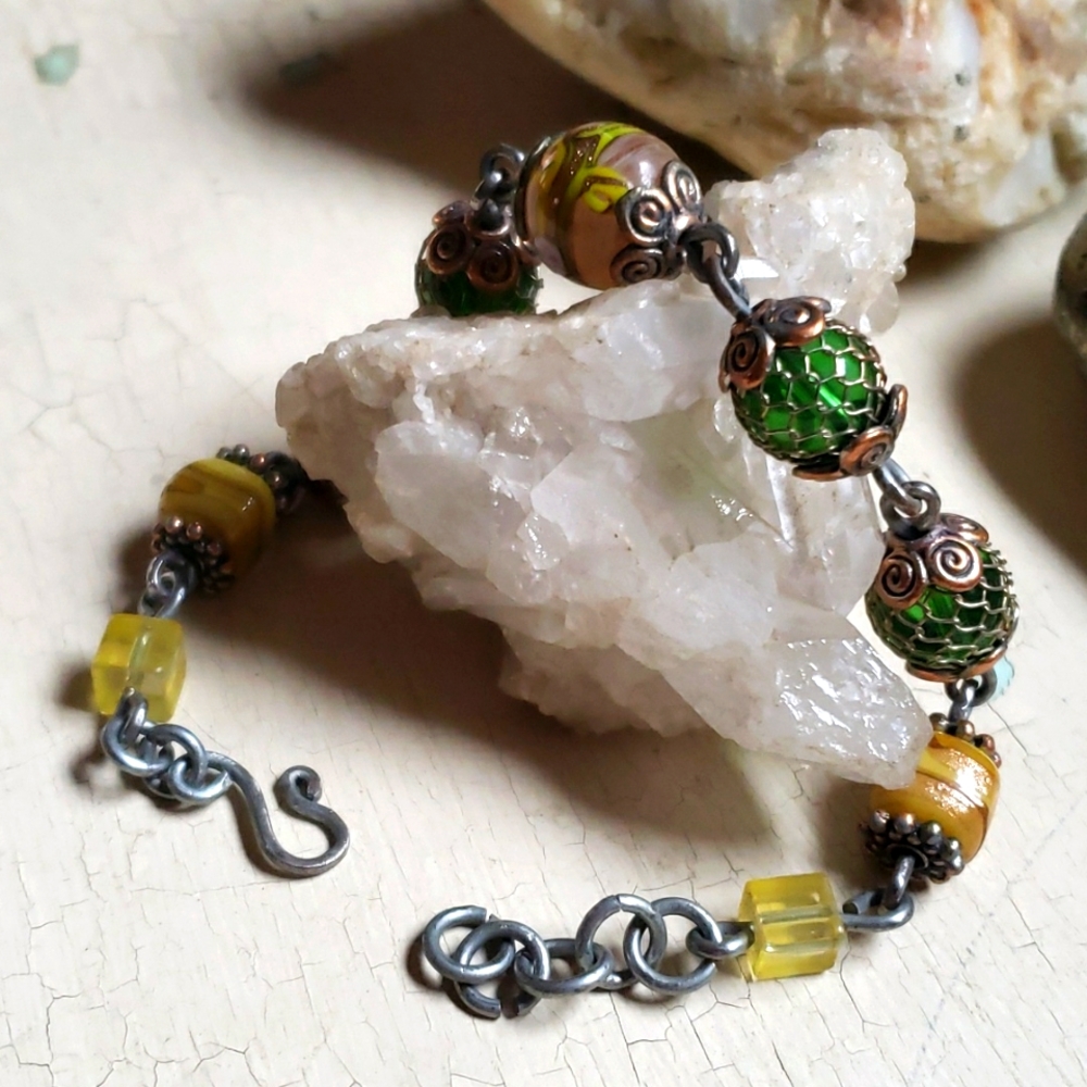 Handmade Glass Bead Bracelet